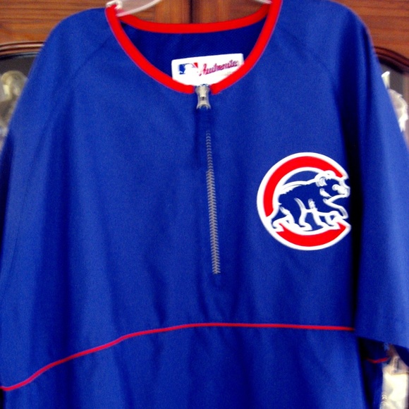 MAJESTIC CHICAGO CUBS ZIP FRONT WINDBREAKER MEDIUM - Picture 2 of 3